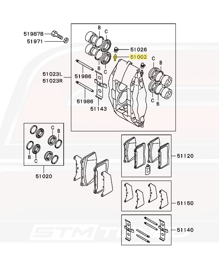 Evo 7/8/9 Front Caliper