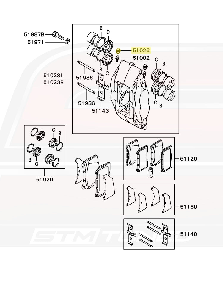Evo 7/8/9 Front Caliper