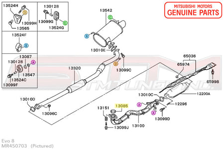 MR450703 Mitsubishi Downpipe Donut Gasket - Evo 7-9/X