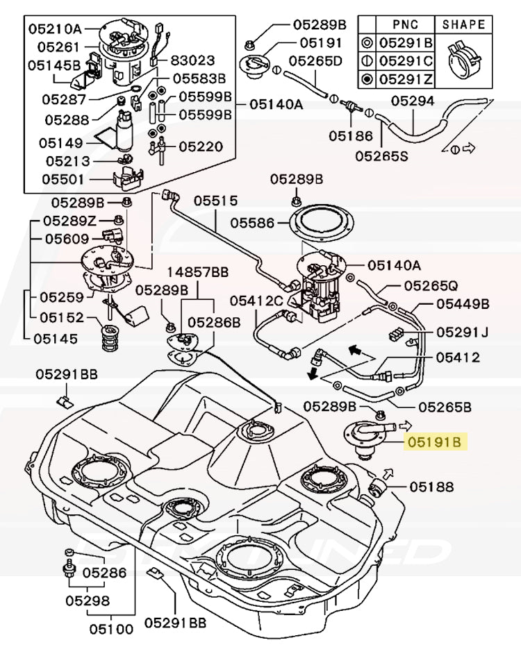 MR462826 OEM Evo 8/9 Fuel Tank Safety Valve
