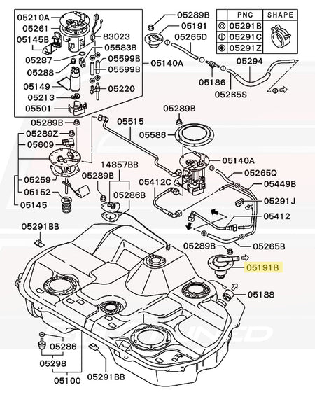 MR462826 OEM Evo 8/9 Fuel Tank Safety Valve