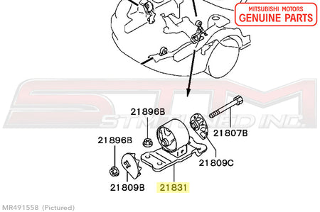MR491558 Mitsubishi Motor Mount - Evo 7/8/9 (5-Speed Transmission)