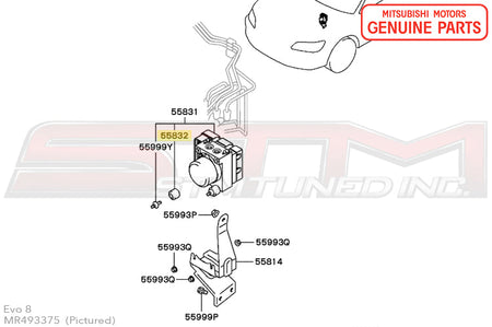 Mitsubishi ABS Modulator Bracket Insulator - Evo 7/8/9