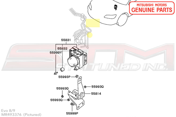 Mitsubishi Brake Modulator ABS Bolt - Evo 7/8/9