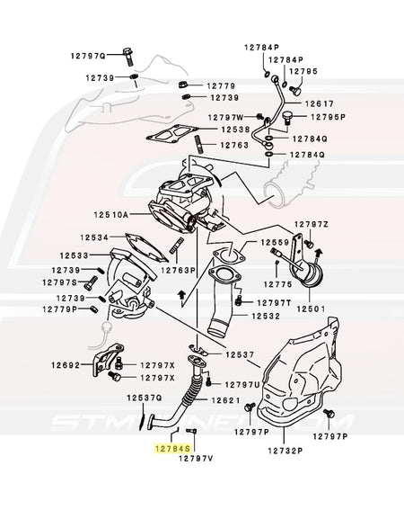 Evo 8 Turbo Diagram for Reference (MR497720)