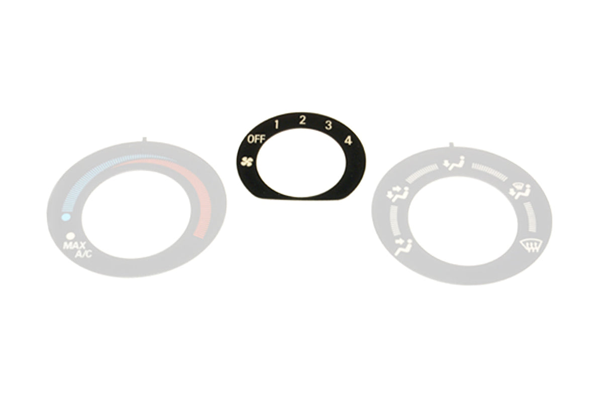 Mitsubishi OEM HVAC Label for Evo 7/8/9 (Center Fan Speed MR500932)