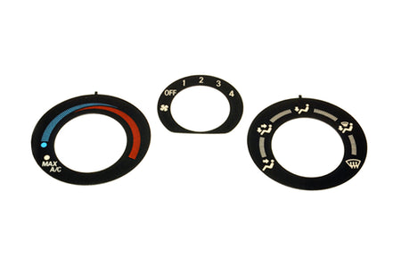 Mitsubishi OEM HVAC Heater Labels for Evo 7/8/9 (Full Set)