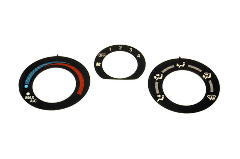 Mitsubishi OEM HVAC Heater Labels for Evo 7/8/9 (Full Set)