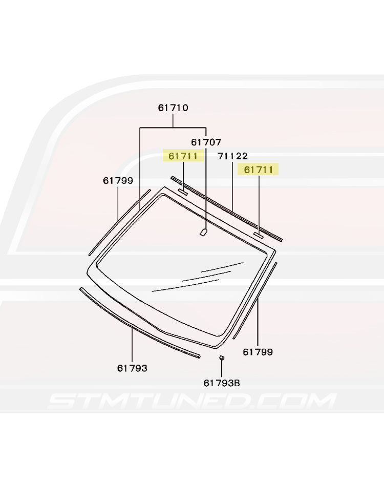Evo 7/8/9 Windshield Diagram