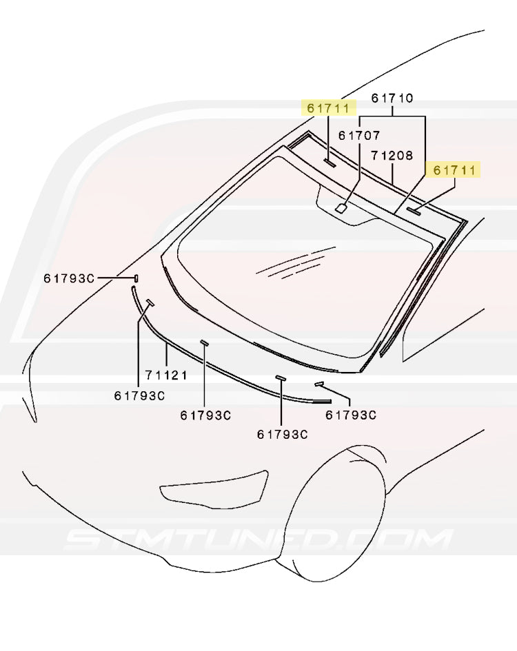 Evo X Windshield Diagram