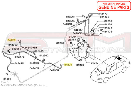 Mitsubishi Washer Nozzle Sprayer - Evo 8/9