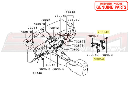 Mitsubishi Instrument Panel Brackets - Evo 7/8/9