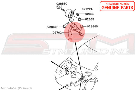 MR554652 Mitsubishi Motor Mount - OEM Evo 8/9 (Rear Engine/Transmission)