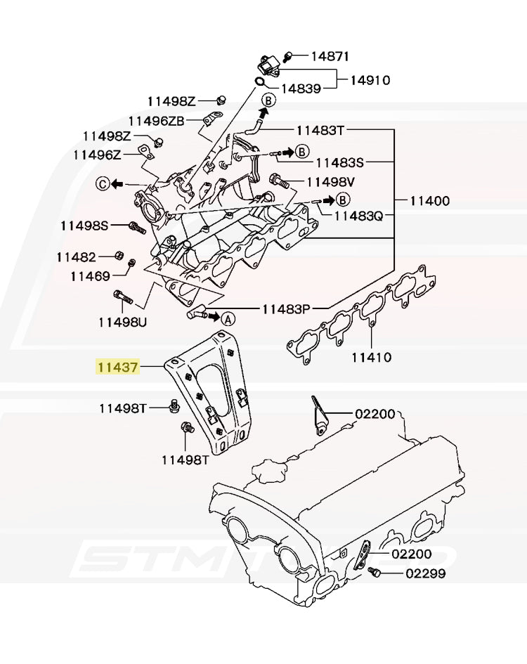 Mitsubishi OEM Intake Manifold Bracket for Evo 7/8/9 (MR560754)