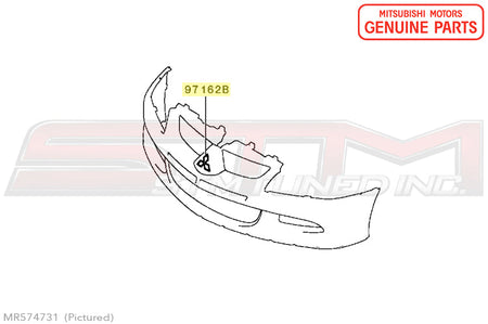 MR574731 Mitsubishi Front Bumper Diamond Emblem - Evo 8