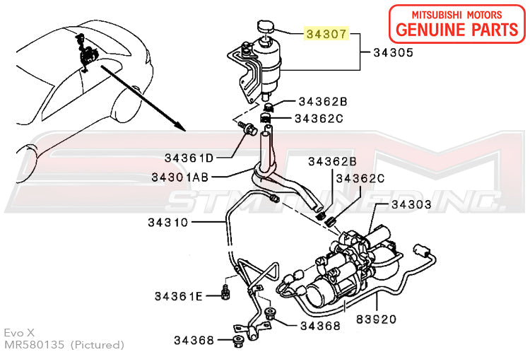 Mitsubishi ACD/AYC Reservoir Cap - Evo 8/9/X