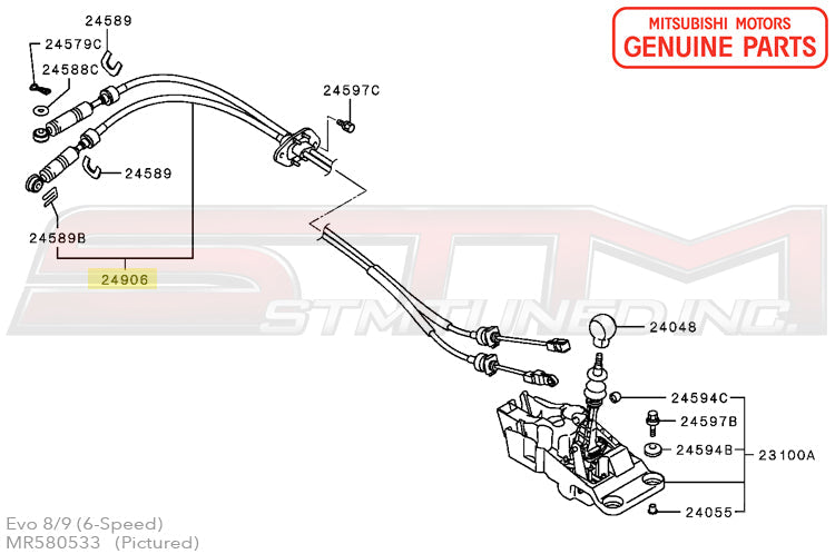 Mitsubishi Shifter Cables - Evo 8/9