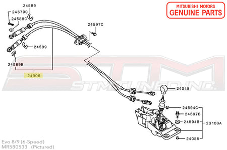 Mitsubishi Shifter Cables - Evo 8/9