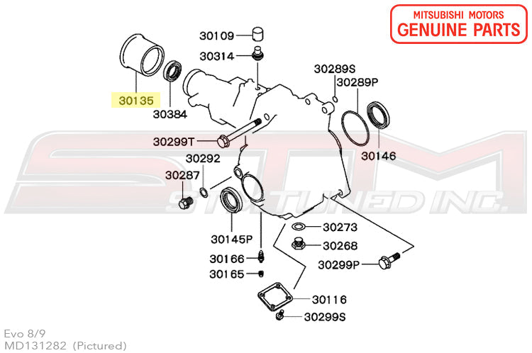 MR581223 Mitsubishi Transfer Case Dust Housing Seal - Evo 7-9