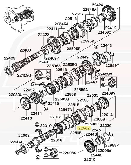 MR581388 22562 - 2005 Evo 8 USDM GSR Diagram is Pictured