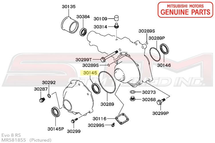MR581855 Mitsubishi Transfer Case Seal (RS LSD) - Evo 8/9 RS