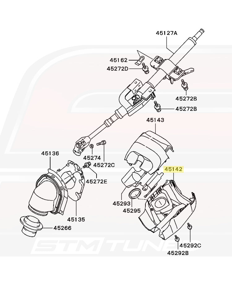 MR590394 Evo 7/8/9 OEM Steering Column Under Cover