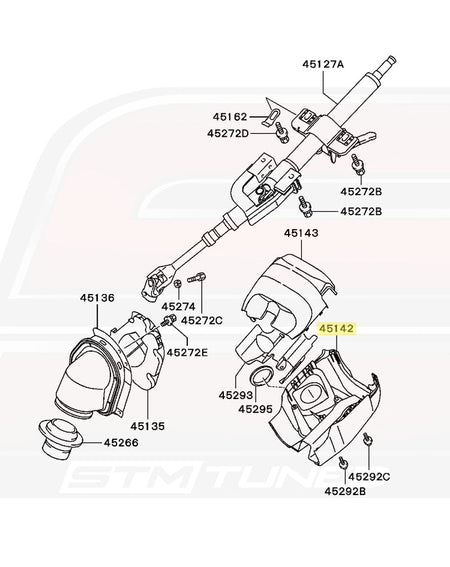 MR590394 Evo 7/8/9 OEM Steering Column Under Cover