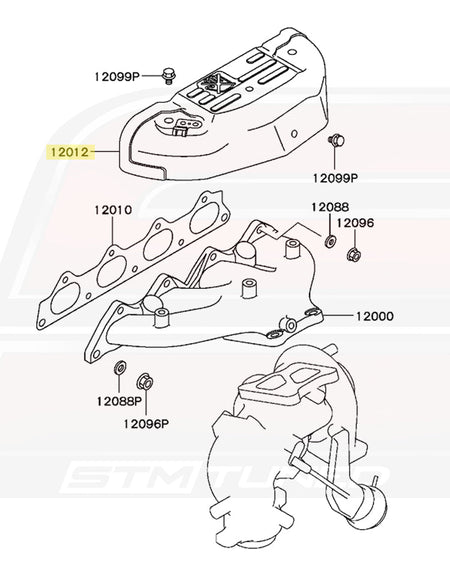 Mitsubishi OEM Exhaust Manifold Cover for Evo 8 (MR597281)