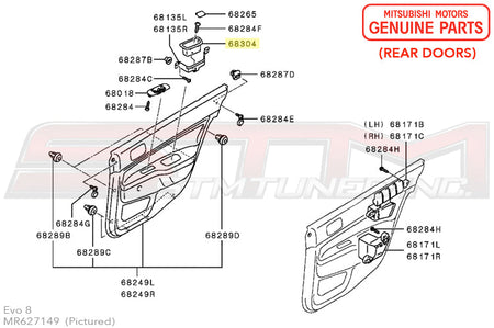 Mitsubishi Interior Door Pull Pocket - Evo 7-9