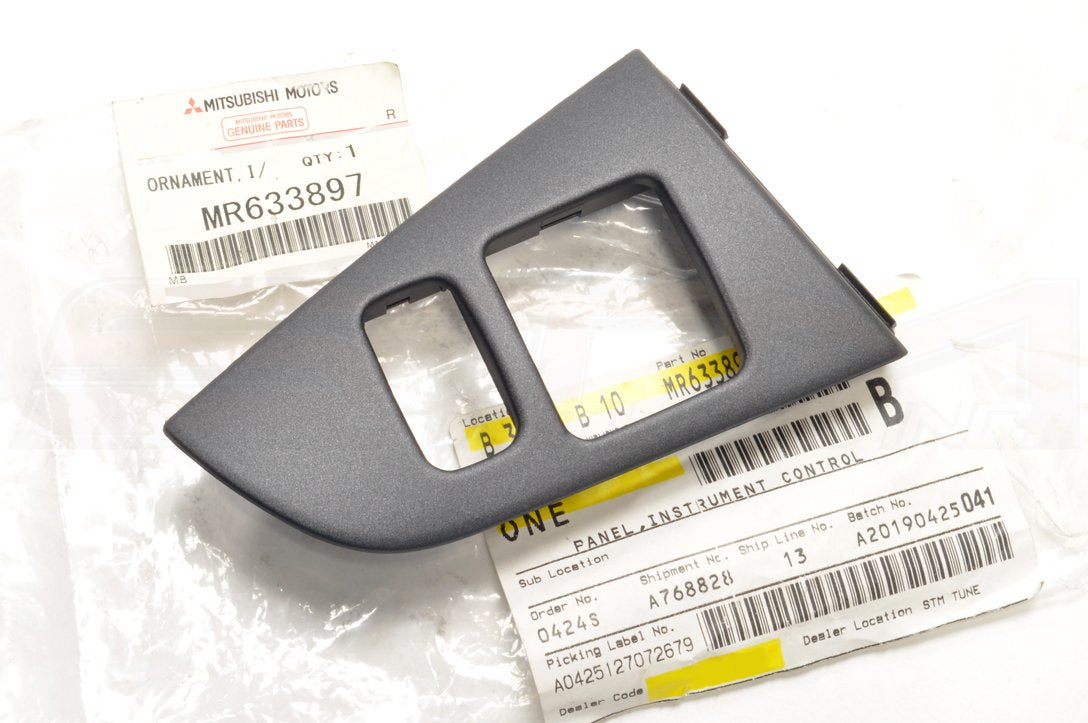 Grey Dash Panel Cover for ACD and Mirror Control for Evo 7/8/9
