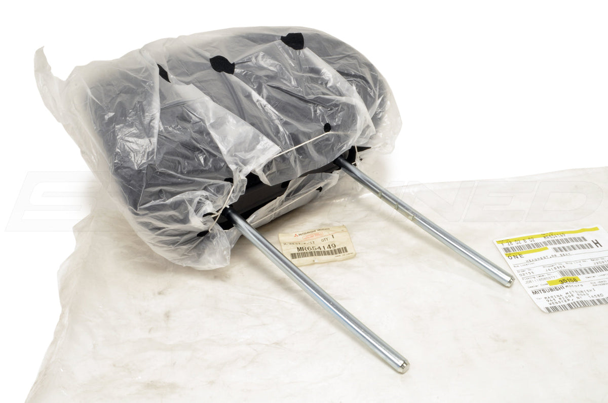 Mitsubishi OEM Rear Seat Headrest for Evo 8/9 (MR654149 Black Cloth is Pictured)
