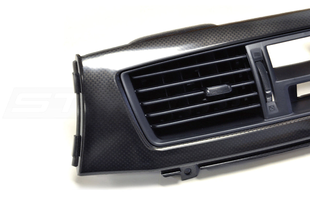 OEM Evo 9 Carbon Fiber Panel (Long Center HVAC / Clock MR654261)
