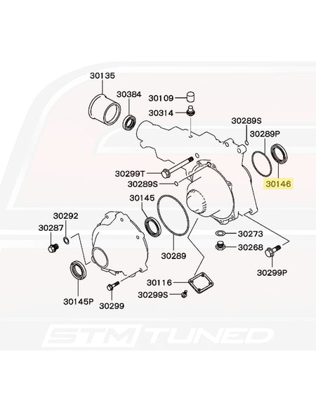 Mitsubishi OEM Transfer Case to Transmission Seal for Evo 8/9 (MR980100)