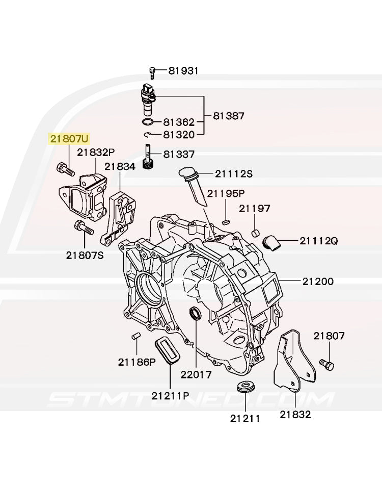 Evo 8/9 Transmission Bracket Diagram