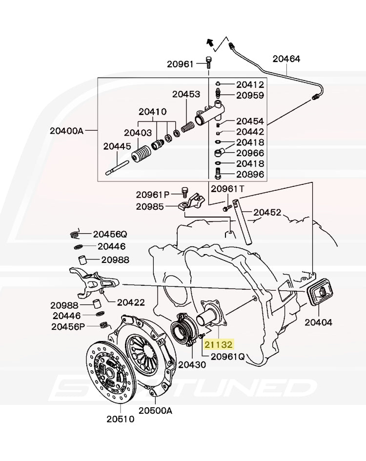 Mitsubishi OEM Transmission Retainer for Evo 4-9 (MR980735)