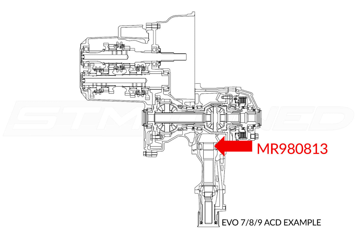 Mitsubishi OEM Transfer Case Front Pinion Shaft Bearing for Evo 7/8/9 (MR980813)