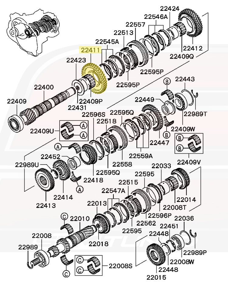 Mitsubishi OEM 1st Gear for Evo 9 5-Speed (MR980814)