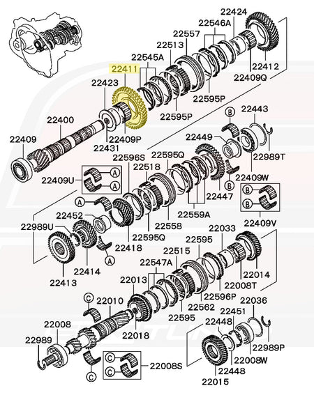 Mitsubishi OEM 1st Gear for Evo 9 5-Speed (MR980814)