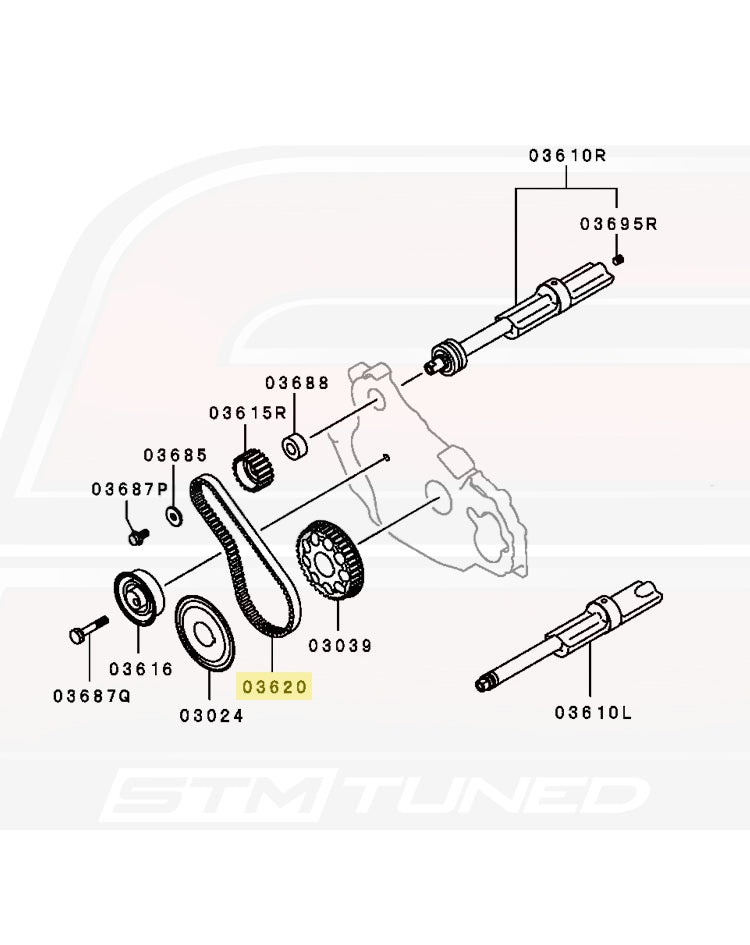 MR984778 OEM 4G63 Evo/DSM Balance Shaft Belt