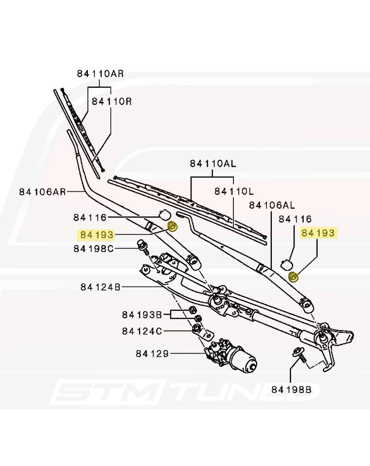 Mitsubishi OEM Front Wiper Arm Nut for Evo X (MR987850)