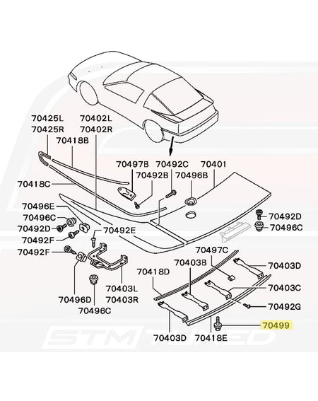 Mitsubishi OEM Rear Spoiler Bolt for 1G DSM (MS100221)