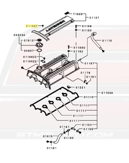 Evo 8 Valve Cover Diagram