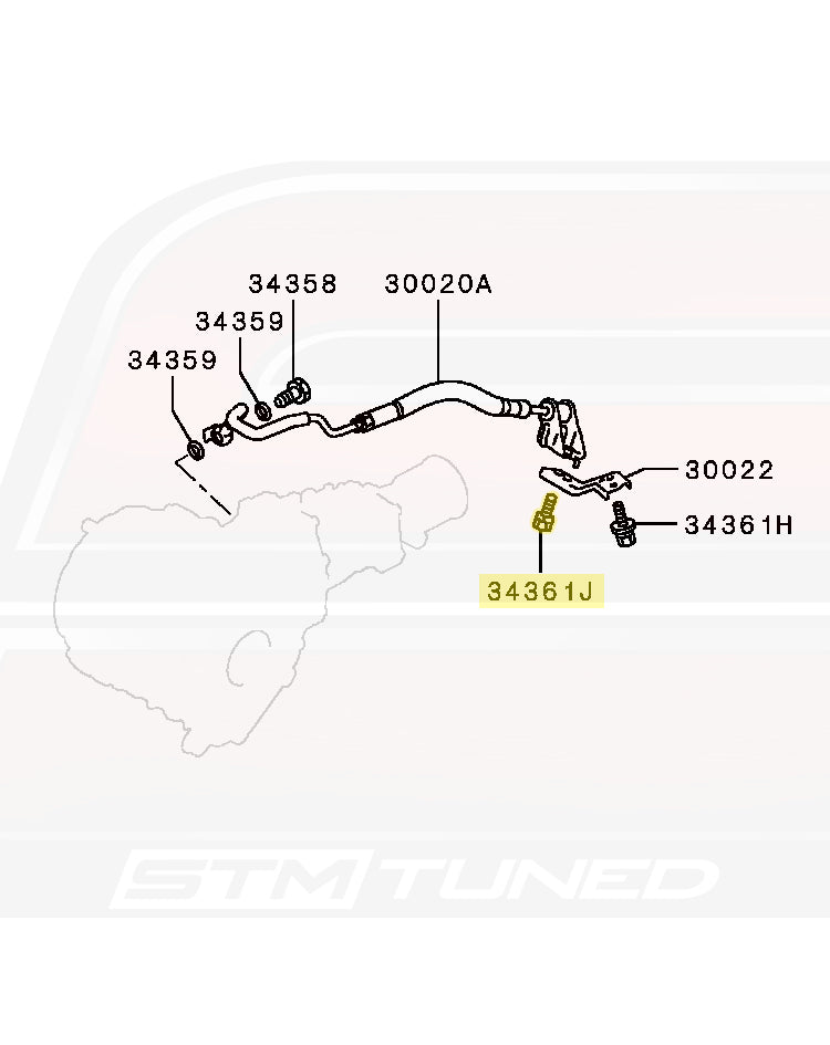Evo X ACD to Transfer Case Line Bracket