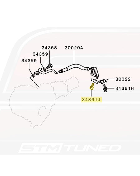 Evo X ACD to Transfer Case Line Bracket