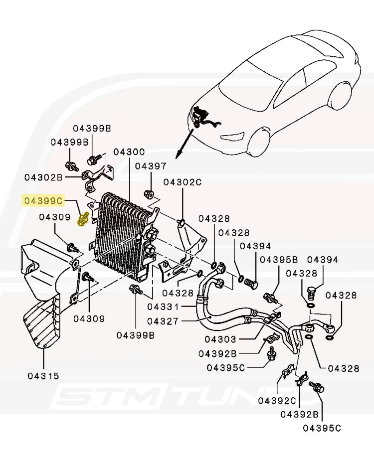 Evo X Oil Cooler Diagram