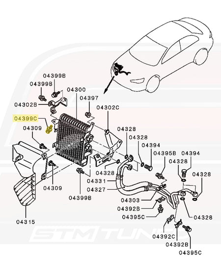 Evo X Oil Cooler Diagram