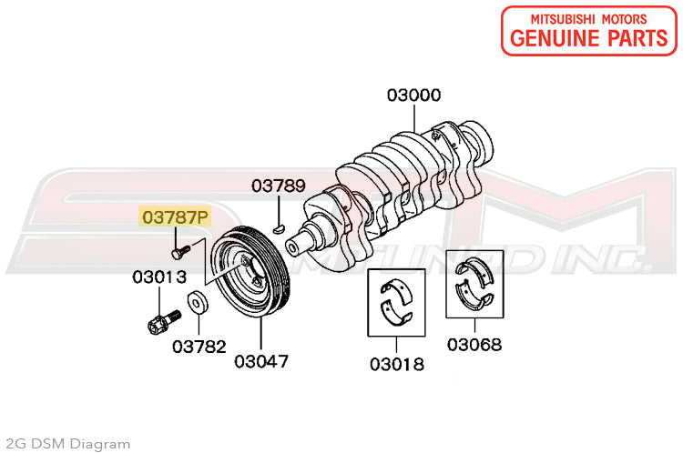 MS240211 Mitsubishi Crank Pulley Bolts - 1G/2G DSM