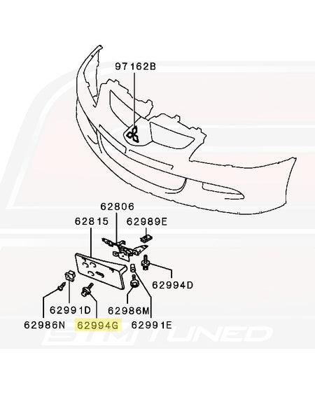 Mitsubishi OEM Front License Plate Bracket Bolt for Evo 8 (MS240581)