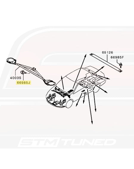 Mitsubishi OEM Strut Bar Bolt for Evo 7/8/9 (MS240592)
