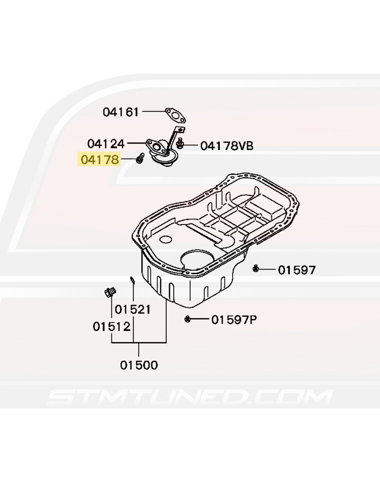 Evo CT9A Oil Strainer Bolt Diagram